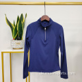 Frau Langer Baselayer Equestrian Top Marine Blau